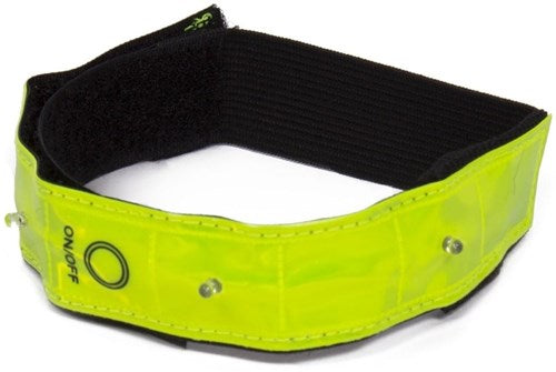 Pulsera LED amarillo fluorescente. pilas incluidas