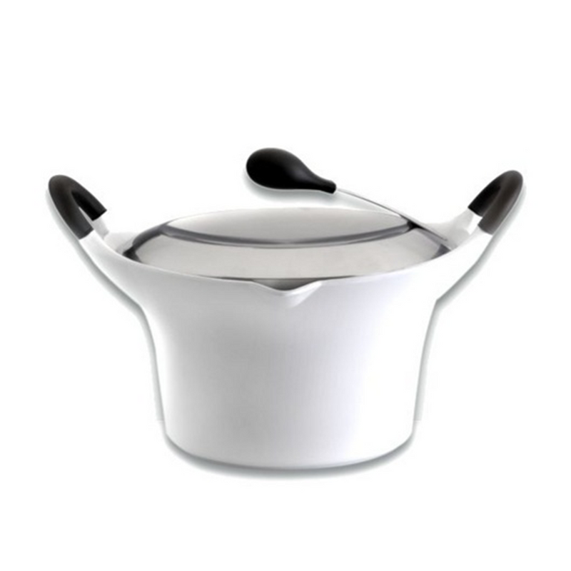 Pentola Berghoff auriga con coperchio in ceramica bianca ø18cm
