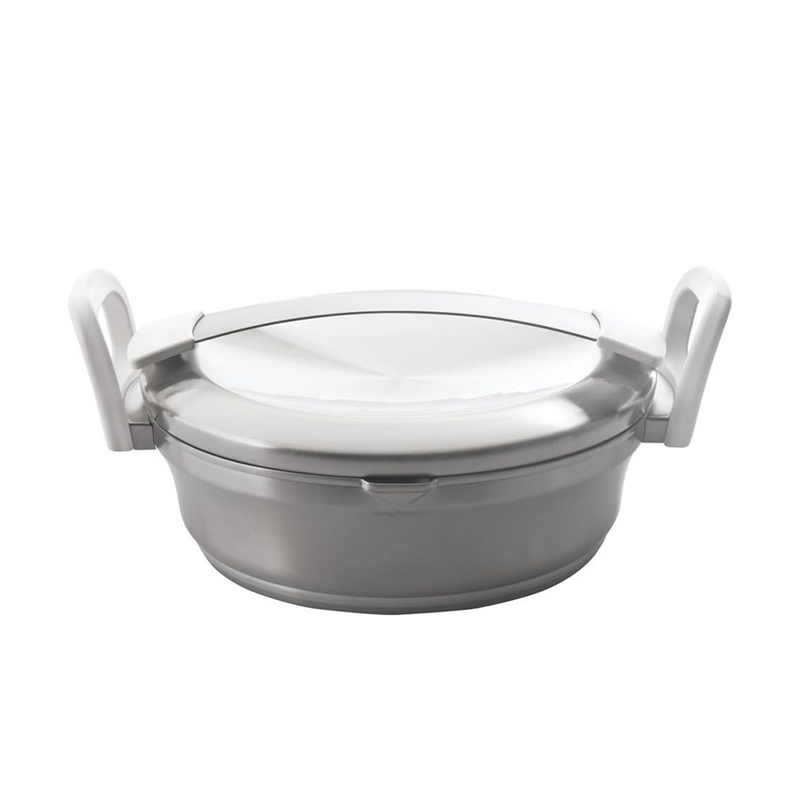 Berghoff auriga padella 2 manici con coperchio bianco ø24cm