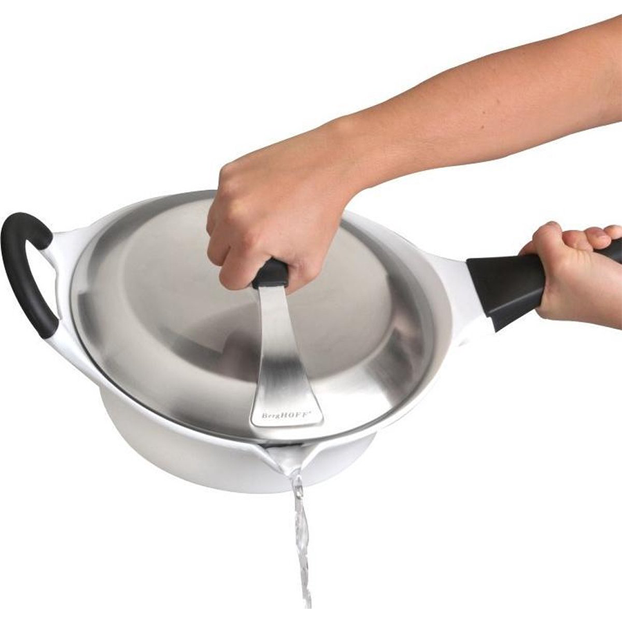 Berghoff auriga sauteerpan met deksel afneembaar handvat wit keramisch ø24cm