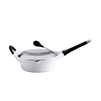 Sartén Berghoff auriga con tapa asa extraíble cerámica blanca ø28cm