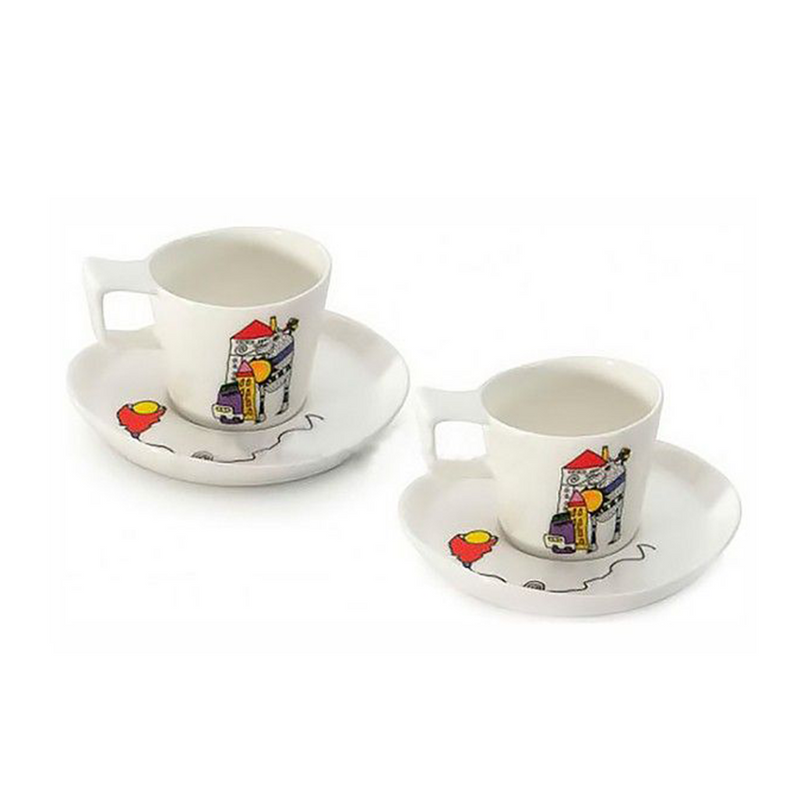 Berghoff Eclipse Tazzina Espresso con Piattino Codriez, 2 Pezzi
