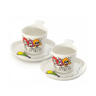 Berghoff Eclipse tazza caffè con piatto codriez 2 pezzi