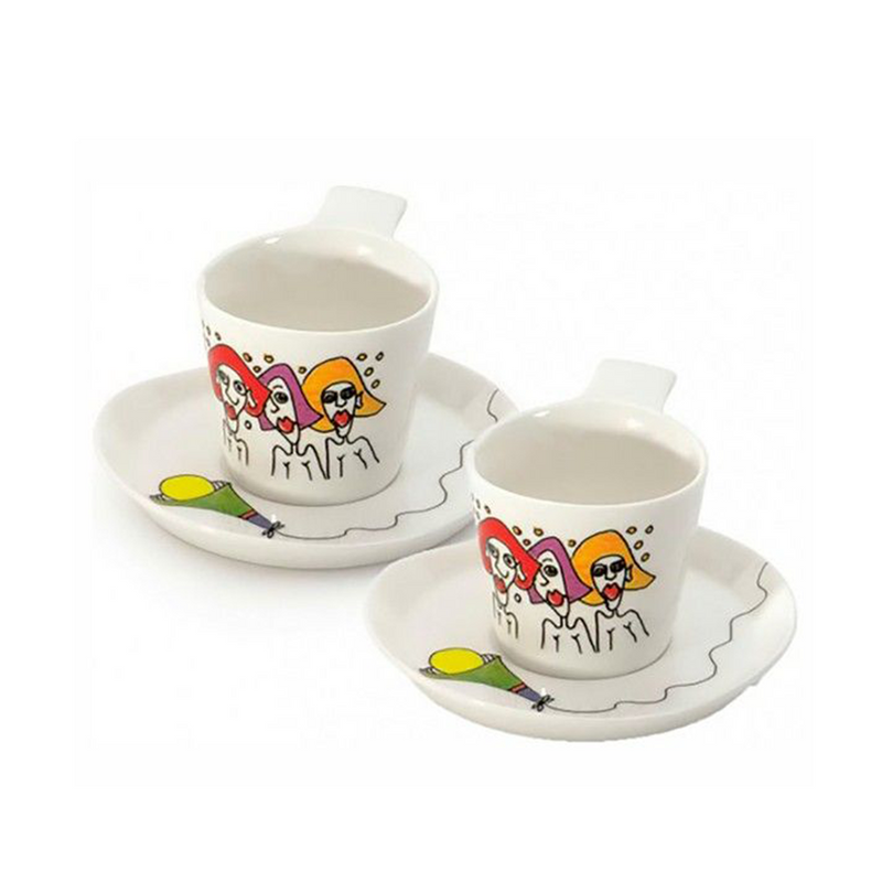 Berghoff Eclipse tazza caffè con piatto codriez 2 pezzi
