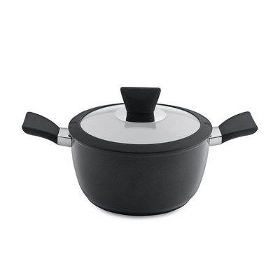 Pentola Berghoff Eclipse con coperchio in ceramica nera ø20cm