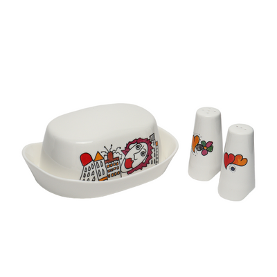 Berghoff Eclipse saliera e pepiera con burriera set codriez 4 pezzi