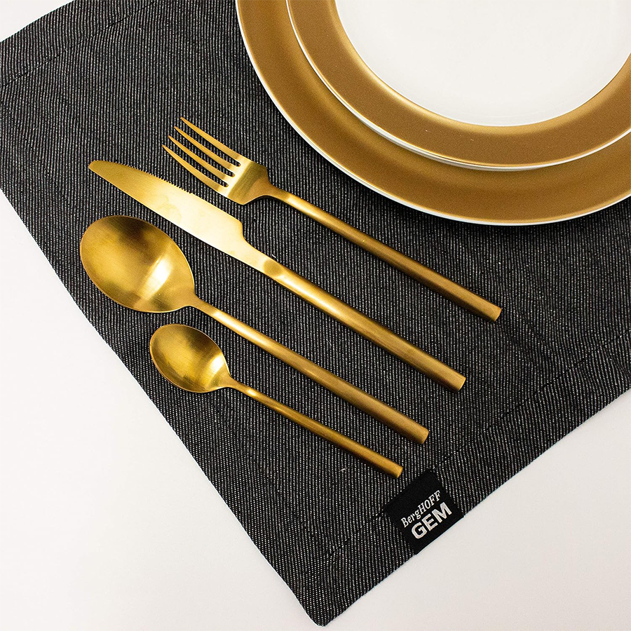 Set posate Berghoff Gem placcate oro 4 pezzi
