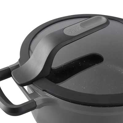 Berghoff gem padella 2 manici con coperchio stay cool grigio ø24cm