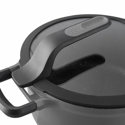 Berghoff gem padella 2 manici con coperchio stay cool grigio ø28cm