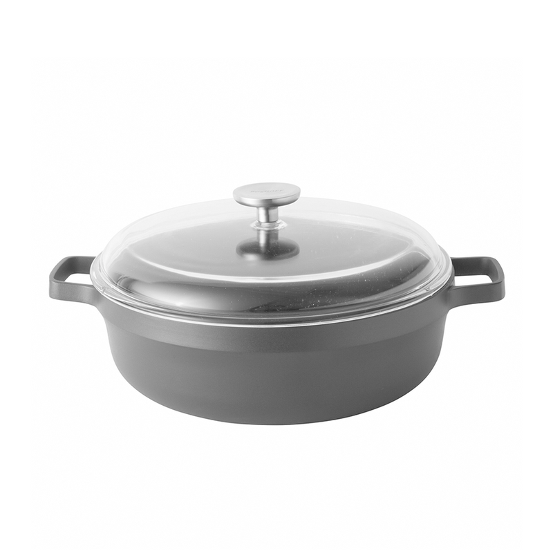 Berghoff gem padella 2 manici con coperchio nero ø28cm