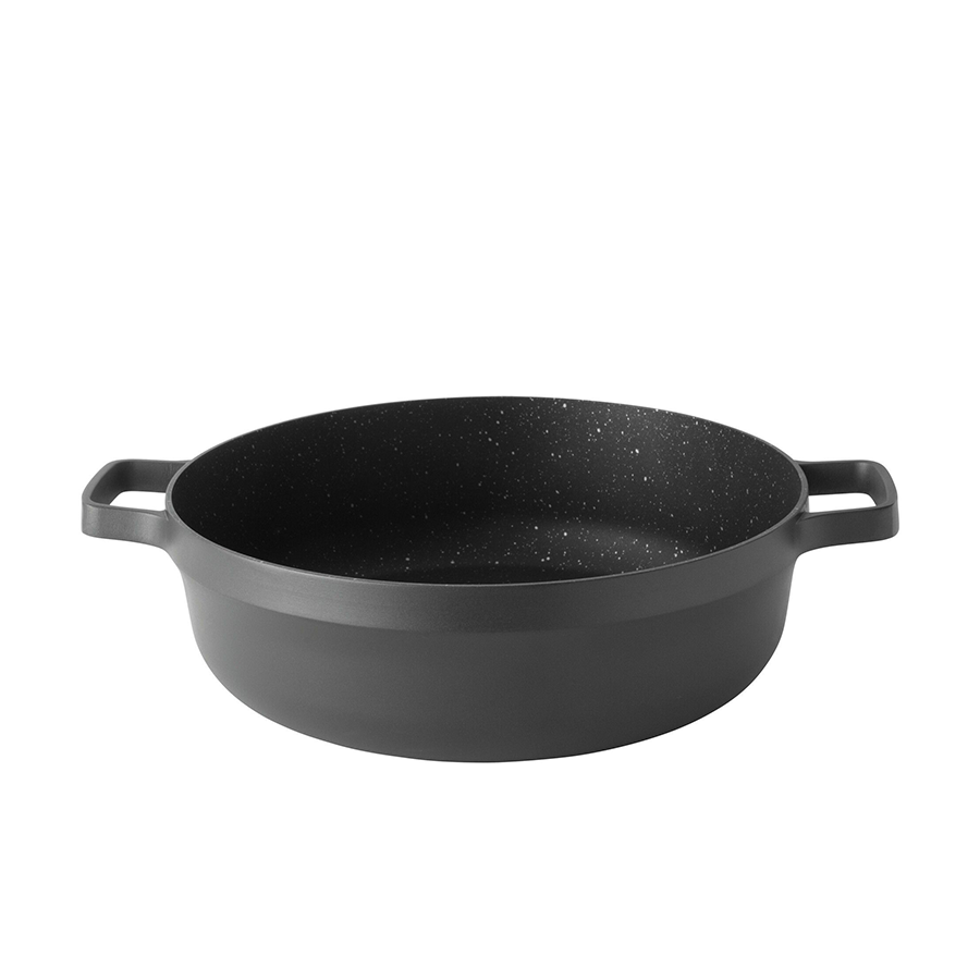 Berghoff gem padella 2 manici con coperchio nero ø28cm