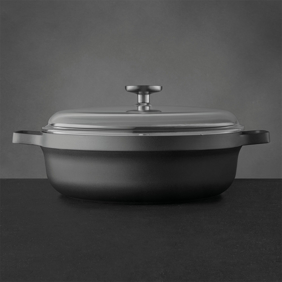 Berghoff gem padella 2 manici con coperchio nero ø28cm