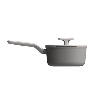 Berghoff leo lite steelpan met deksel grijs ø18cm