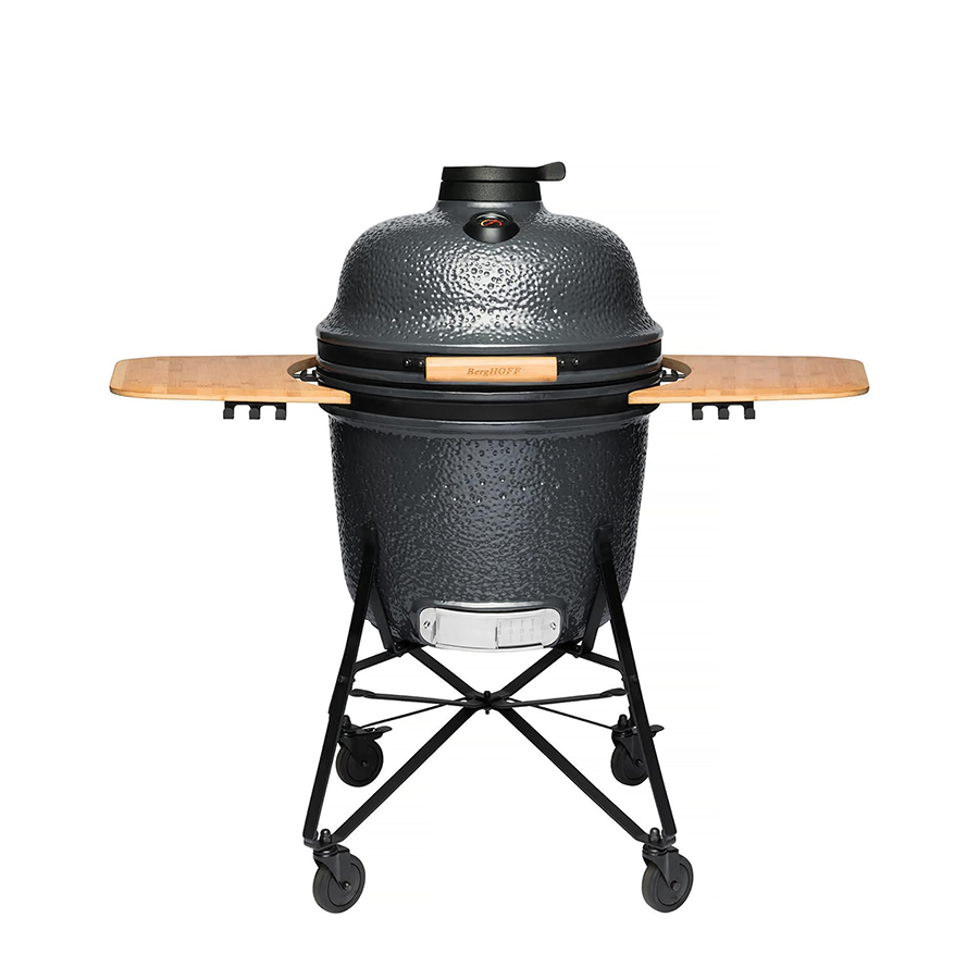 Berghoff ron barbacoa cerámica grande gris piedra 58cm 8 piezas