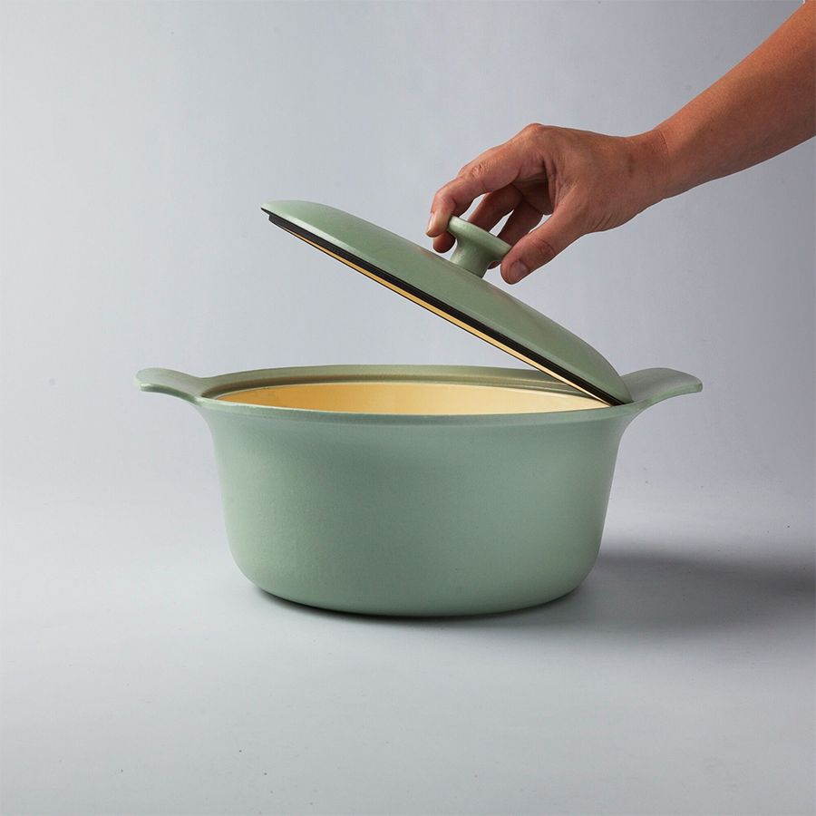 Pentola Berghoff Ron con coperchio in ghisa verde ø24cm