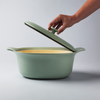 Olla Berghoff ron ovalada con tapa hierro fundido verde 28x22cm