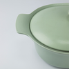 Olla Berghoff ron ovalada con tapa hierro fundido verde 28x22cm