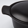 Pentola Berghoff ron ovale con coperchio in ghisa nera 28x22 cm