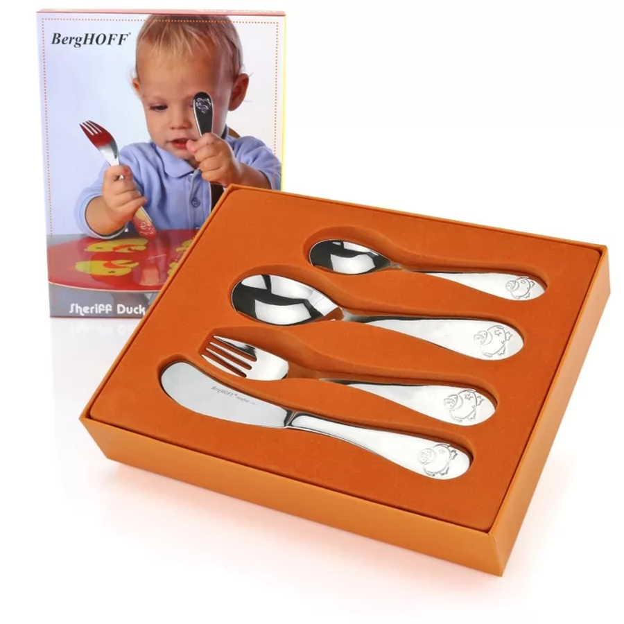 Set di posate Berghoff Sheriff Duck per bambini, 4 pezzi