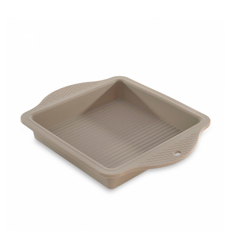 Stampo per torta Berghoff Studio quadrato in silicone beige 28,5x22,5x4 cm
