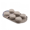 Stampo per muffin Berghoff Studio con 6 pirottini in silicone beige 32,5x19x4cm