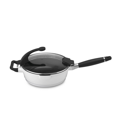 Padella Berghoff virgo con coperchio bianco ø28cm