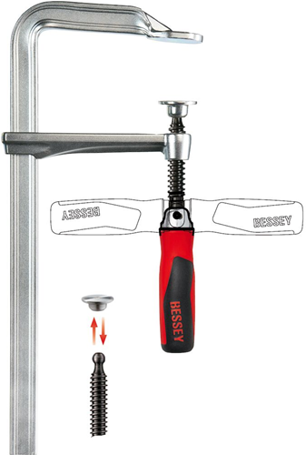 Abrazadera Bessey | todo acero | 300 120 mm | mango plegable - gz3012kg