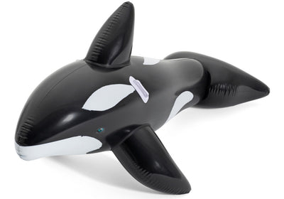 Ride-on opblaasbare speelgoed orka 183 cm zwart wit