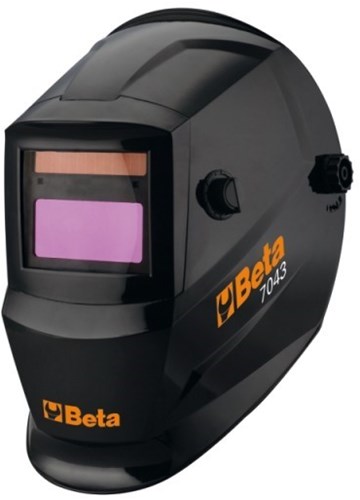 Casco per saldatura LCD automatico Beta 7043 | per saldatura ad elettrodo | mi può | tig e plasma | alimentazione tramite celle solari - 070430001 - 070430001