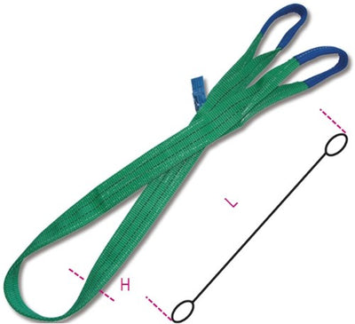 Beta 8153 Cinghie di sollevamento 2-t2, verdi - 081530020
