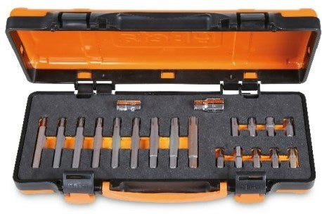 Beta 867 c20 surtido de 18 puntas con perfil ribe® | con conexión hexagonal de 10 mm y 2 accesorios | en caja de metal con interior de espuma suave - 008670920 008670920