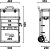 Trolley Beta c41h grigio due pezzi - 041000010