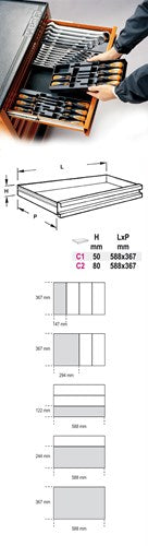 Inserti preformati Beta duri con assortimento di utensili t52 - 024240052