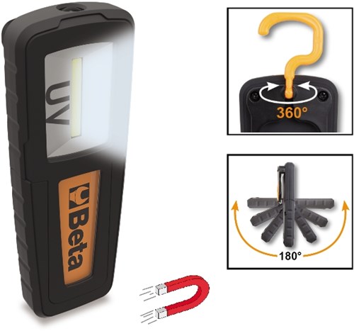 Lámpara de inspección Beta recargable con luz UV y blanca ideal para detectar fugas 1838uv - 018380150