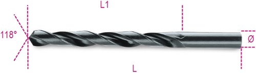 Punte elicoidali Beta versione corta HSS rullate 410 2,75 - 004100061
