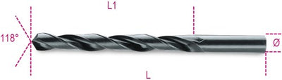 Beta spiraalboren, korte uitvoering hss gewalst 410as 1 8 - 004100375