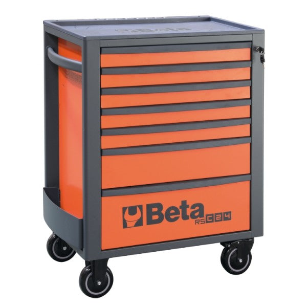 Beta rsc24 7-fo herramienta trolley 7 cajones naranja