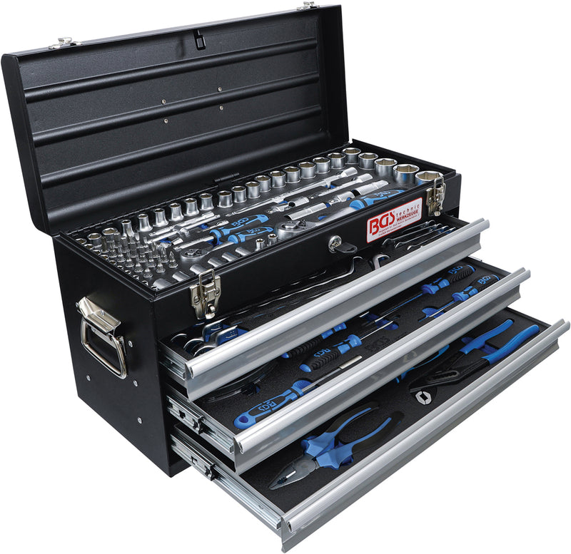 Maleta de herramientas metalica bgs technic con 143 herramientas