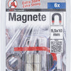 Bgs technic kraftmann - magnet set extra strong 6 pieces