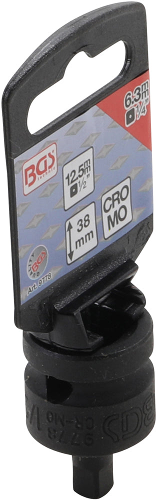Adaptador de enchufe bgs technic kraft 1 2 a 1 4