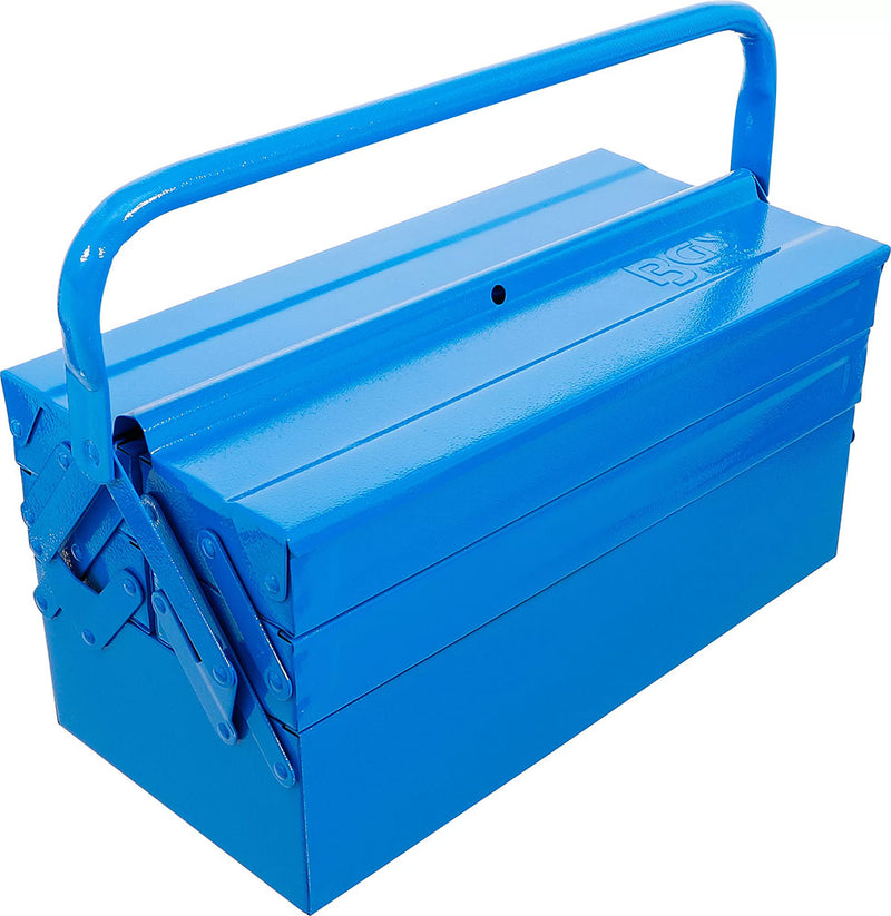 Caja de herramientas metálica bgs technic con 5 compartimentos (vacía)