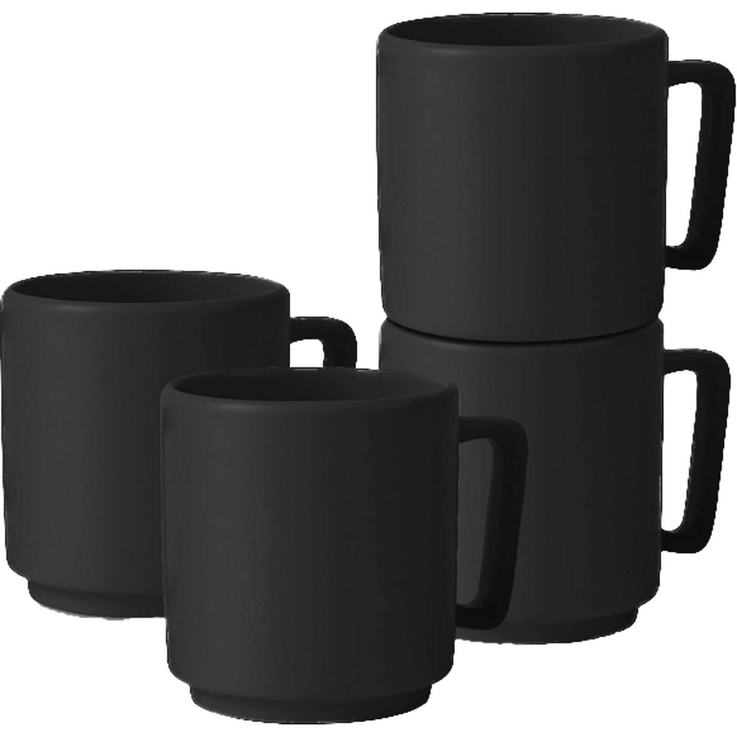 Juego de tazas Berlingerhaus 4 piezas negro mate