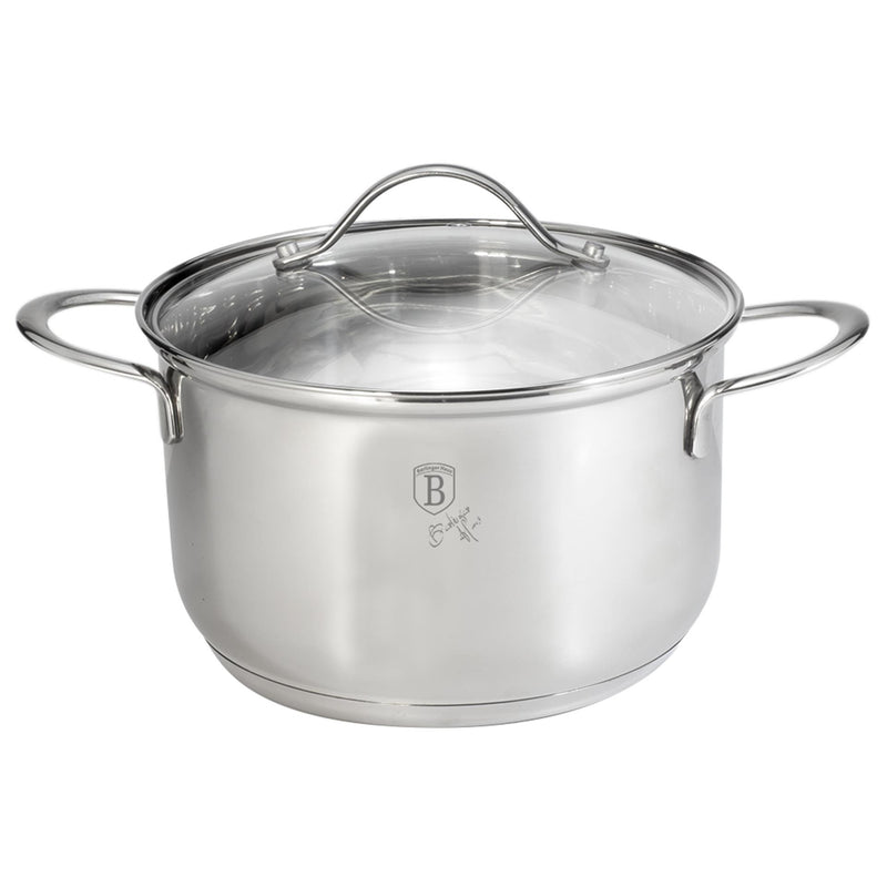 Berlingerhaus rvs pan 18x11 glas deksel