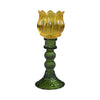 Mars more portavelas tulipán cristal amarillo 19cm