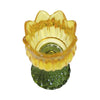 Mars more portavelas tulipán cristal amarillo 19cm