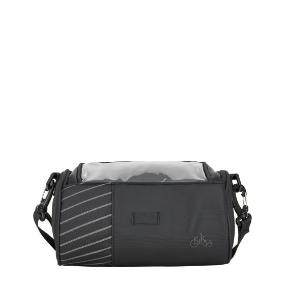 Bike gravel waterafstotende stuurtas met schouderhengsel 4,7l zwart