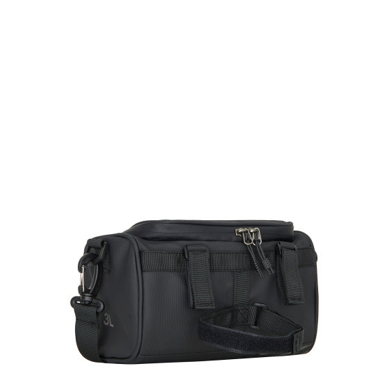 Bike gravel waterafstotende stuurtas met schouderhengsel 4,7l zwart