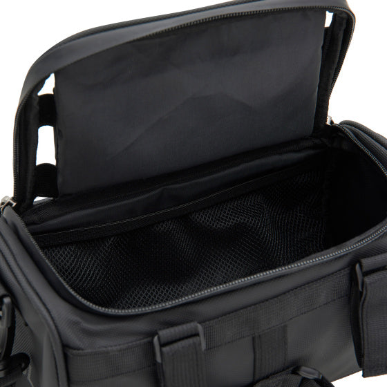 Bike gravel waterafstotende stuurtas met schouderhengsel 4,7l zwart