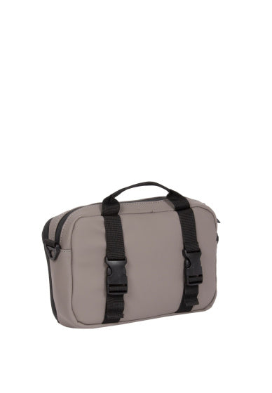 Bike splash waterafstotende stuurtas met schouderhengsel 3l taupe