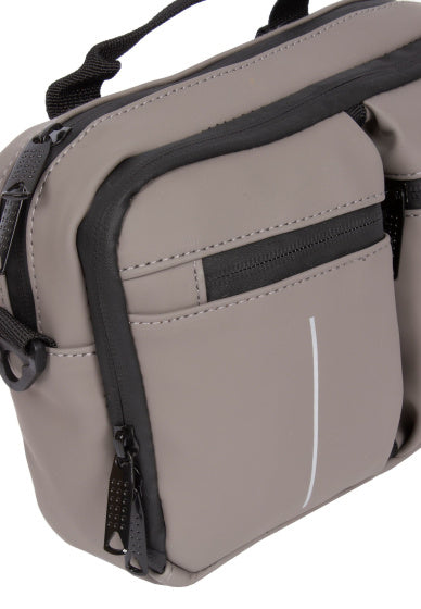 Bike splash waterafstotende stuurtas met schouderhengsel 3l taupe